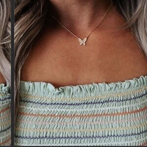 Minimalist Gold Butterfly Necklace